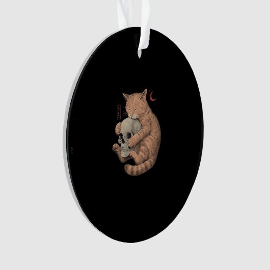 Till Death Do Us Party Kattenschedel Klassiek Ornament (voorkant)