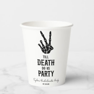 Till Death Do US Party Skeleton Bachelorette Party Papieren Bekers