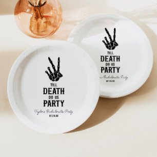 Till Death Do US Party Skeleton Bachelorette Party Papieren Bordje