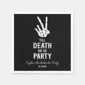 Till Death Do US Party Skeleton Bachelorette Party Servet (Voorkant)