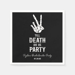 Till Death Do US Party Skeleton Bachelorette Party Servet