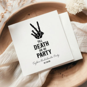 Till Death Do US Party Skeleton Bachelorette Party Servet