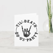 Till Death Do US Party Skeleton Hand Gothic Bachel Kaart (Voorkant)