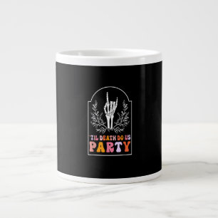 Till Death Do Us Party Skeleton Retro Groovy Bache Extra Grote Beker