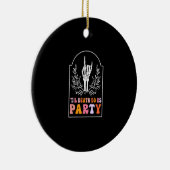 Till Death Do Us Party Skeleton Retro Groovy Bache Keramisch Ornament (Rechts)