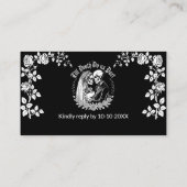 Till Death Gothic Wedding Black Website QR Code Informatiekaartje (Achterkant)