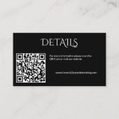 Till Death Gothic Wedding Black Website QR Code Informatiekaartje (Voorkant)