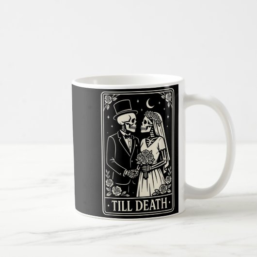 Till Death Skeleton Love Couples Gothic Wedding Br Koffiemok (Rechts)
