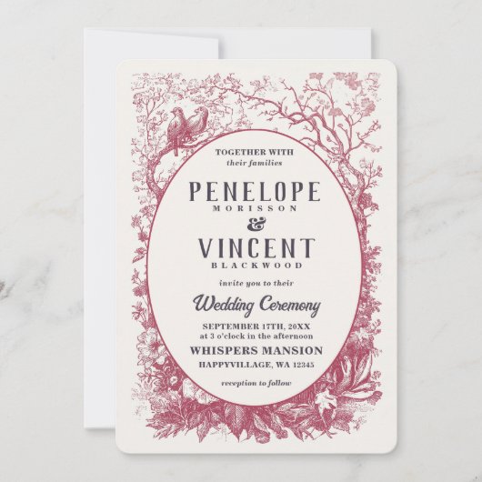 Till Death Wedding Invitation Kaart (Voorkant)