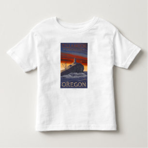 Tillamook Lighthouse Vintage Travel Poster Kinder Shirts