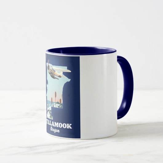 Tillamook Oregon-reiskaart Mok (Voorkant rechts)