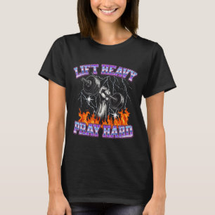 Tillen Zwaar Bidden Hard Gym Christelijke Workout T-shirt