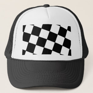 Tilling Checkerboard Pattern Checkers Black White Trucker Pet