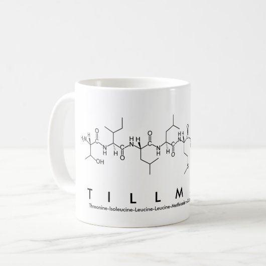 Tillmann peptide nom mug (Devant gauche)