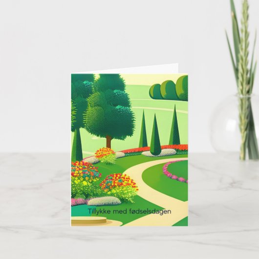 Tillykke med fødselsdag, Deense verjaardag Kaart (Voorkant)