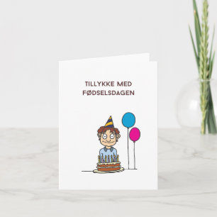 Tillykke med fødselsdag, Deense verjaardag Kaart