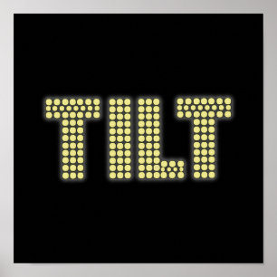 TILT Pinball Poster #7 Minimalistisch ontwerp