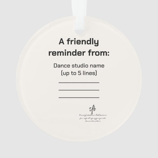 #TiltDinsdag in de jaren '80: Dans Briefs Acryl Ornament (achterkant)