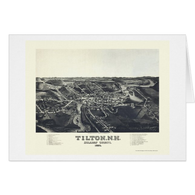 Tilton, NH Panoramic Map - 1884 (Voorkant Horizontaal)