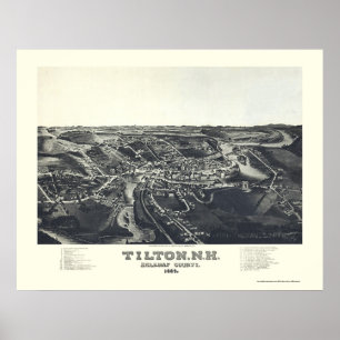 Tilton, NH Panoramic Map - 1884 Poster