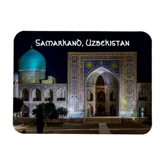Tilya-Kori Madrasah in het Regisplein - Samarkand Magneet (Horizontaal)