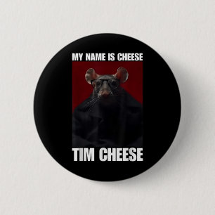 Tim Cheese - Brainrot Meme Ronde Button 5,7 Cm