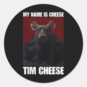 Tim Cheese - Brainrot Meme Ronde Sticker