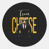 Tim Cheese - Funny Secret Agent Mouse Brainrot Kid Ronde Sticker (Voorkant)