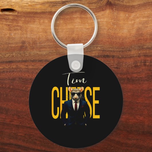 Tim Cheese - Funny Secret Agent Mouse Brainrot Kid Sleutelhanger (Voorkant)