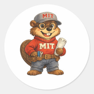 Tim de Bever – Ghibli-geïnspireerde Mascotte Ronde Sticker