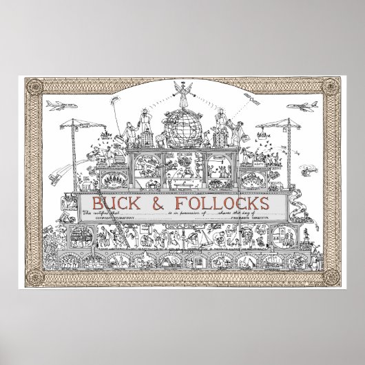 tim hunkin - aandelencertificaat poster (Voorkant)