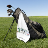 Tim Pond Wilderness Camps Golf Towel Golfhanddoek (Groen)
