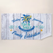 Tim & Sally's 50e Jubileum Beach Towel Strandlaken (Voorkant)