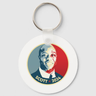 TIM SCOTT 2024 VerkiezingsButton Sleutelhanger