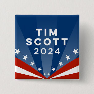 Tim Scott 2024 Vierkante Button 5,1 Cm