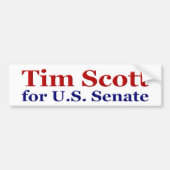 Tim Scott voor Senaat met rode blauwe tekst Bumpersticker (Voorkant)