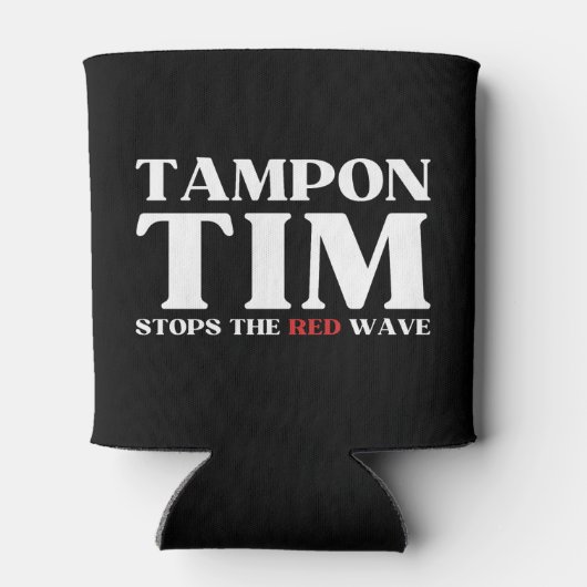 Tim Tampon stopt met Red Wave-Tim Walz 2024 Blikjeskoeler (Achterkant)