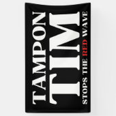 Tim Tampon stopt met Red Wave-Tim Walz 2024 Spandoek (Verticaal)