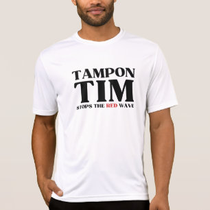 Tim Tampon stopt met Red Wave-Tim Walz 2024 T-shirt