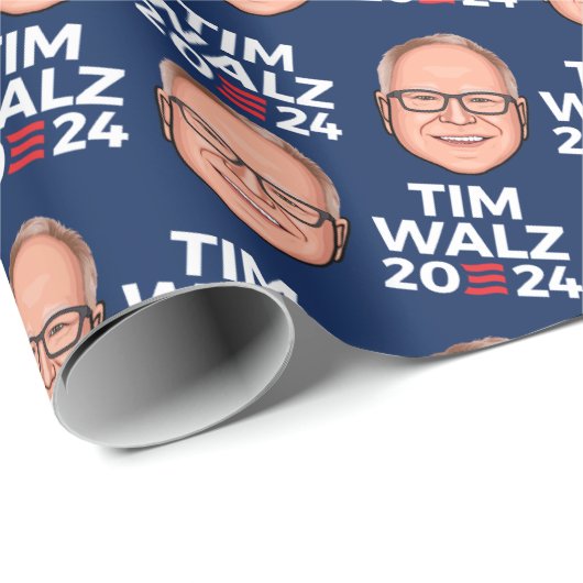 Tim Walz 2024 Cadeaupapier (Rol Hoek)