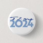 Tim Walz 2024 Handtekening Ronde Button 3,2 Cm (Voorkant)