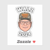 Tim Walz 2024 Sticker (Vel)