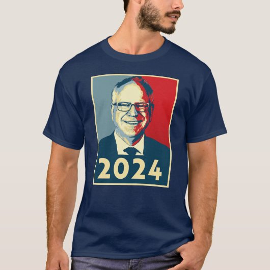 Tim Walz 2024 T-shirt (Voorkant)