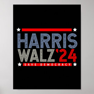 Tim-walz-2024 Verkiezing Mannen Vrouwen Kinder Wal Poster