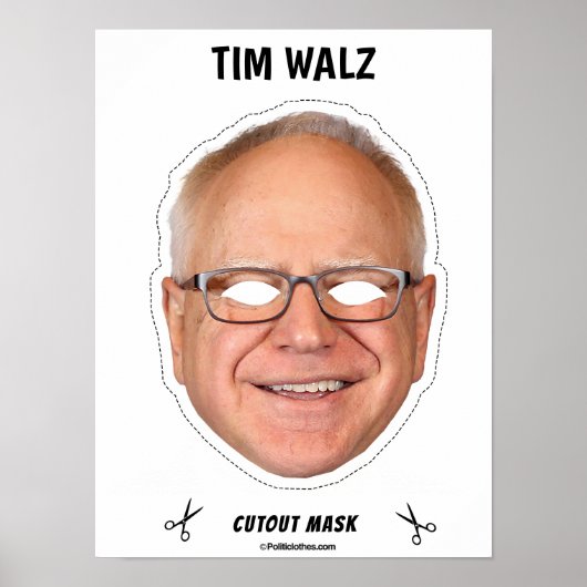 Tim Walz Halloween Mask Poster (Voorkant)