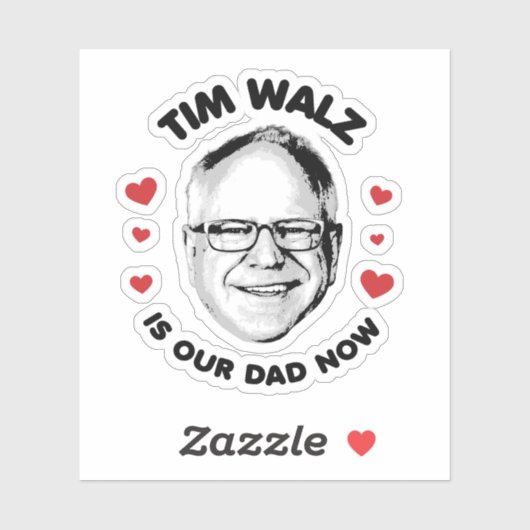 Tim Walz is nu onze vader Sticker (Vel)