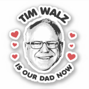 Tim Walz is nu onze vader Sticker