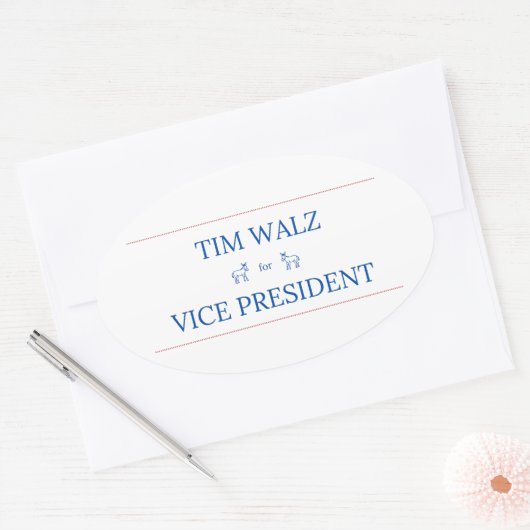 Tim Walz pour Sticker vice-président (Enveloppe)