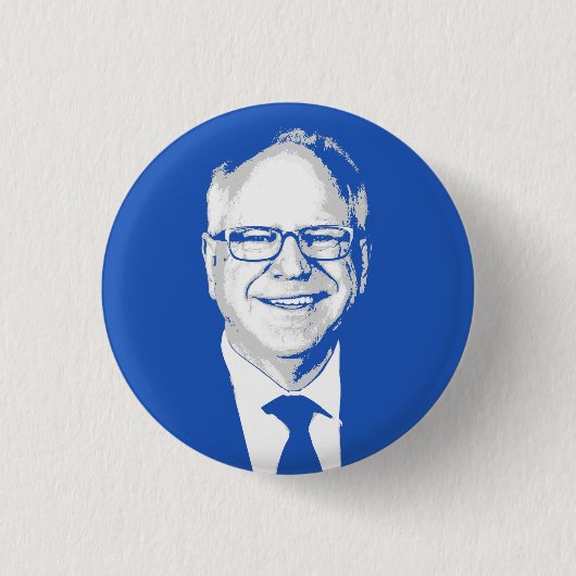 Tim Walz Ronde Button 3,2 Cm (Voorkant)