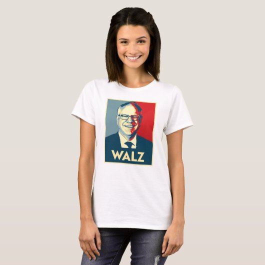 Tim Walz T-shirt (Voorkant volledig)